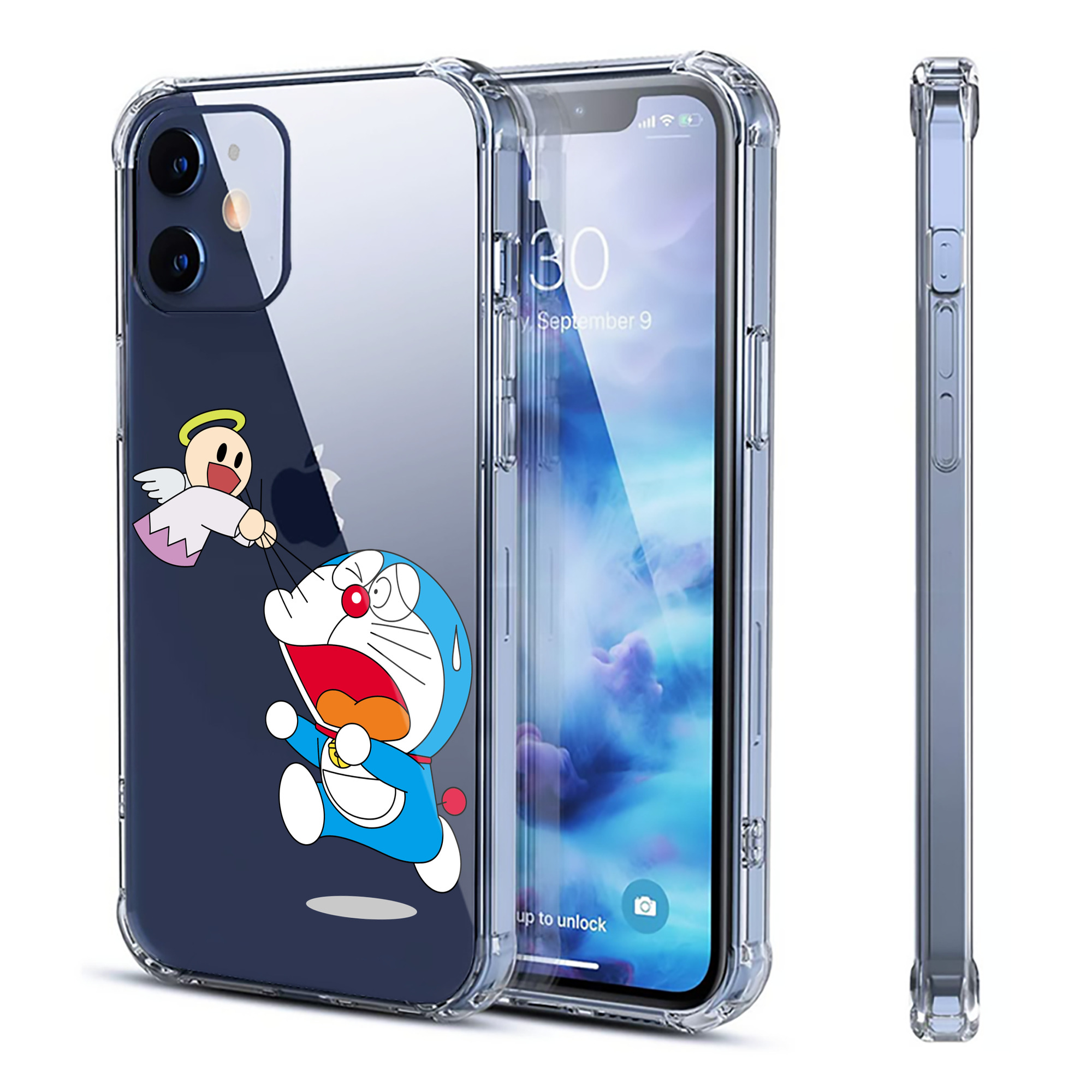 （画像用） ドラえもん Doraemon 【iPhone 12シリーズ対応】透明スマホケース（クリアソフトケース）